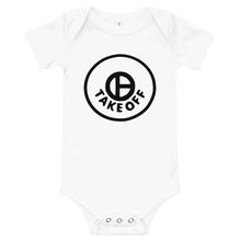 Load image into Gallery viewer, White on Black - Takeoff - Onesie