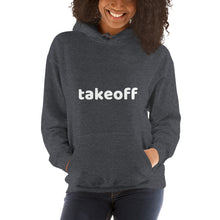 Load image into Gallery viewer, White - Word - Takeoff - Unisex Hoodie