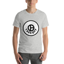 Load image into Gallery viewer, White on Black - Takeoff - Short-Sleeve Unisex T-Shirt - Adult