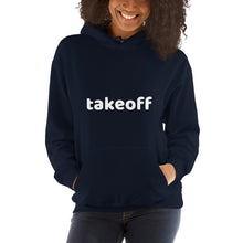 Load image into Gallery viewer, White - Word - Takeoff - Unisex Hoodie