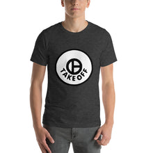 Load image into Gallery viewer, White on Black - Takeoff - Short-Sleeve Unisex T-Shirt - Adult