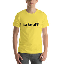 Load image into Gallery viewer, Black - Word - Takeoff - Short-Sleeve Unisex T-Shirt - Adult