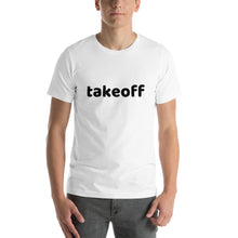 Load image into Gallery viewer, Black - Word - Takeoff - Short-Sleeve Unisex T-Shirt - Adult